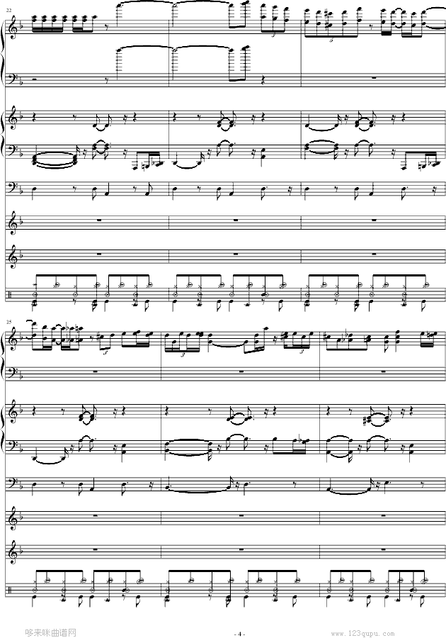 海上钢琴师-（改编版）-海上钢琴师钢琴曲谱（图4）