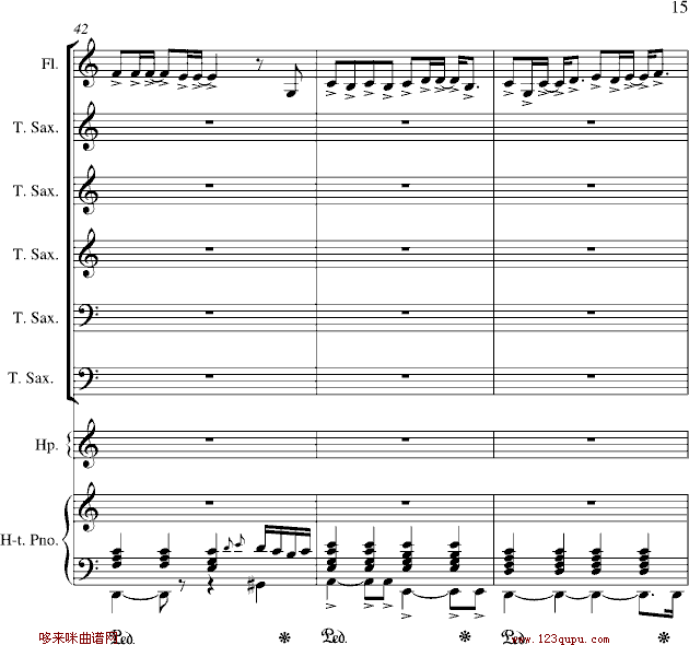 心雨-周杰伦钢琴曲谱（图15）