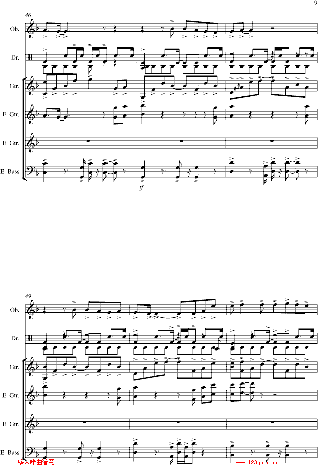 一路向北-总谱-manle版-周杰伦钢琴曲谱（图9）