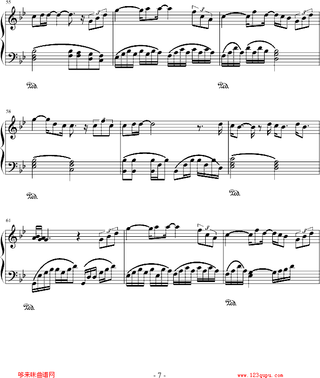 下沙-游鸿明钢琴曲谱（图7）