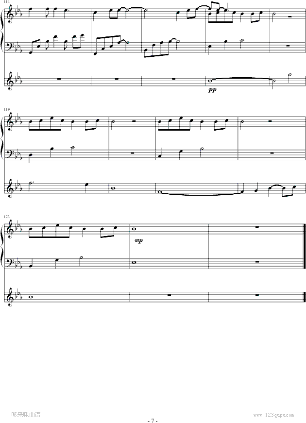 千里之外-弹唱-windtsao版-周杰伦钢琴曲谱（图7）