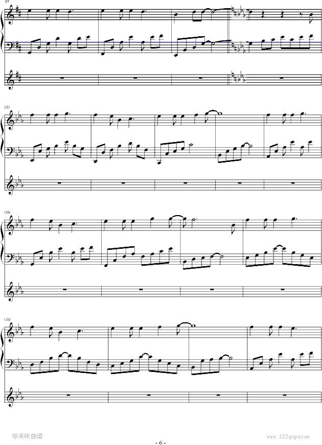 千里之外-弹唱-windtsao版-周杰伦钢琴曲谱（图6）