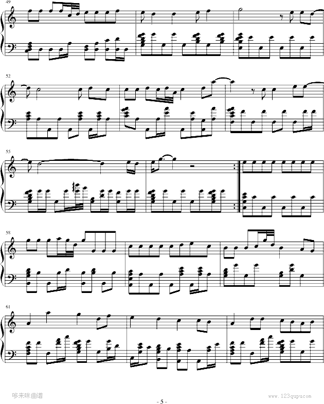 红日-李克勤钢琴曲谱（图5）