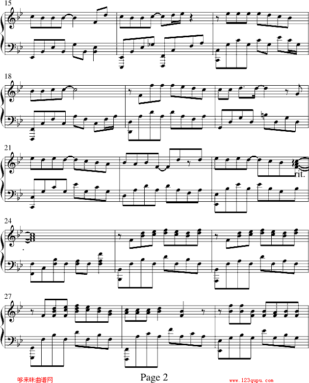 安静-演奏版-周杰伦钢琴曲谱（图2）