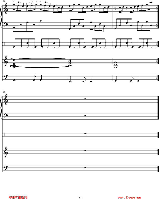 龙卷风-铜罗烧版-周杰伦钢琴曲谱（图5）