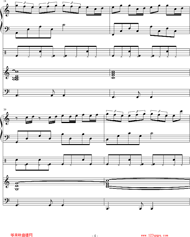 龙卷风-铜罗烧版-周杰伦钢琴曲谱（图4）