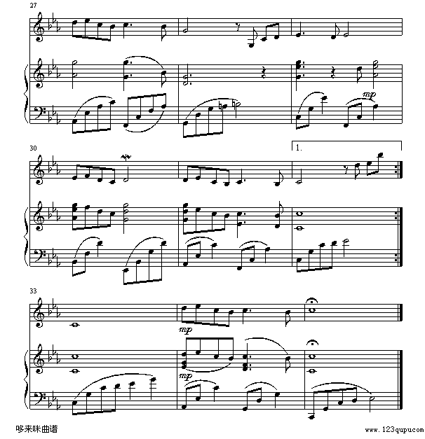 Song From A Secret Garden-世界名曲钢琴曲谱（图4）