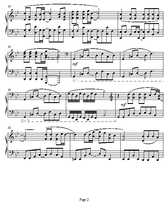 第二世-谢霆锋钢琴曲谱（图2）