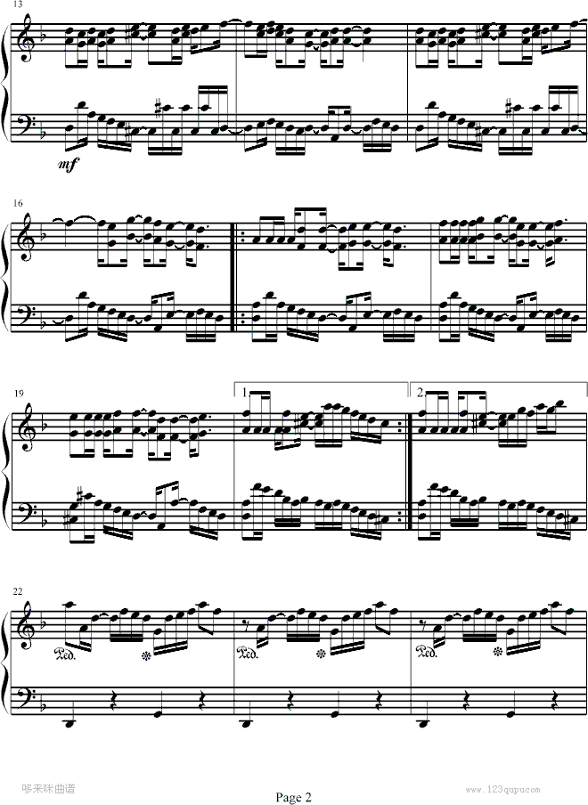 完美主义-周杰伦钢琴曲谱（图2）