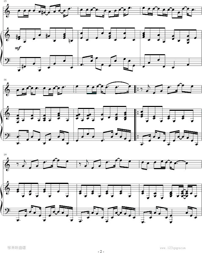 藉口-周杰伦钢琴曲谱（图2）