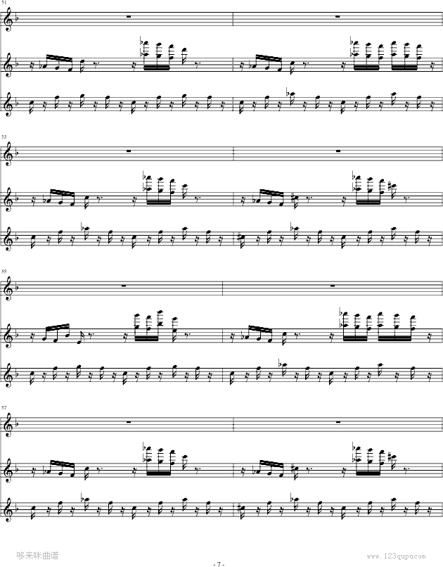 夜的第七章-（双钢琴合奏版）再加一把小吉他-周杰伦钢琴曲谱（图7）
