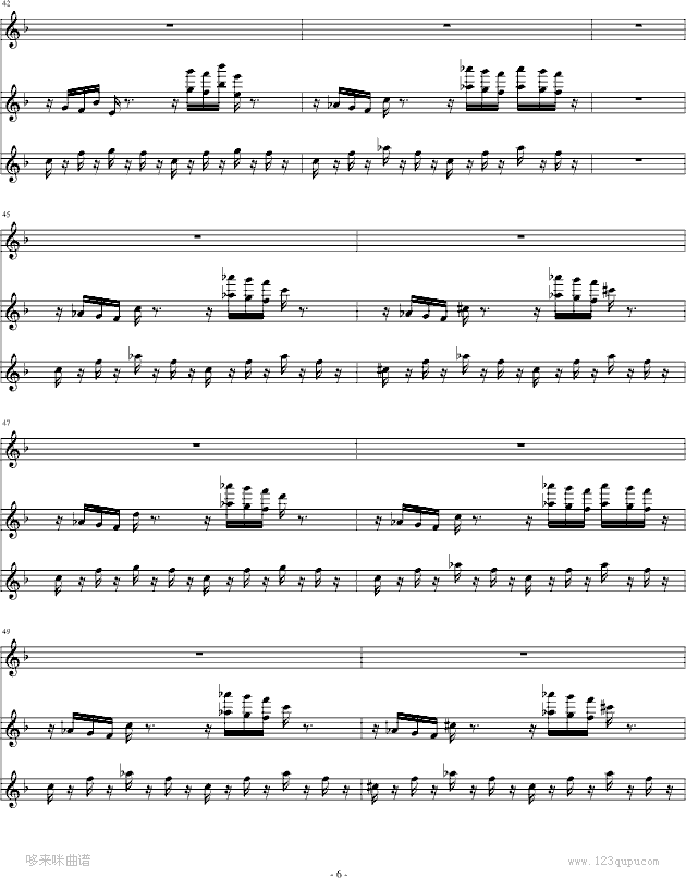 夜的第七章-（双钢琴合奏版）再加一把小吉他-周杰伦钢琴曲谱（图6）