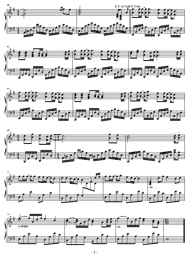 秋天不回来-王强钢琴曲谱（图3）
