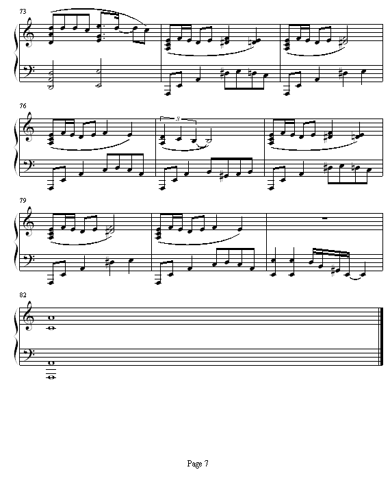 爆光-谢霆锋钢琴曲谱（图7）