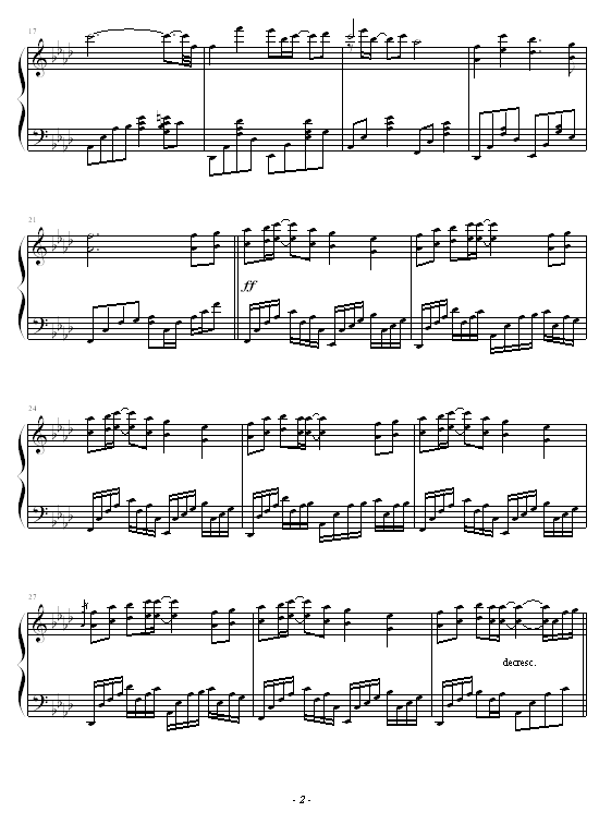 无尽的爱 - 神话 ( 成龙)-成龙钢琴曲谱（图2）