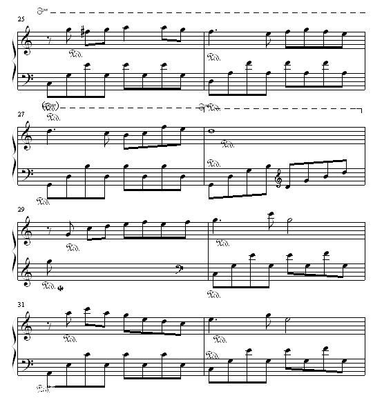 相思河畔-陈百强钢琴曲谱（图4）