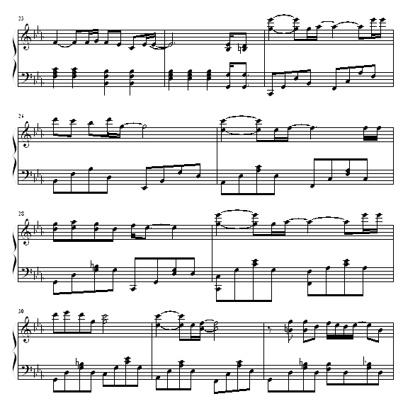 当年情-张国荣钢琴曲谱（图3）