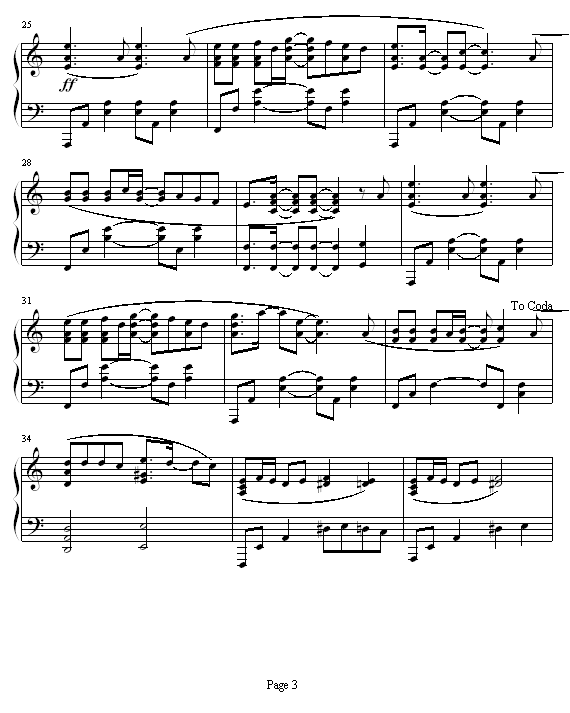 爆光-谢霆锋钢琴曲谱（图3）