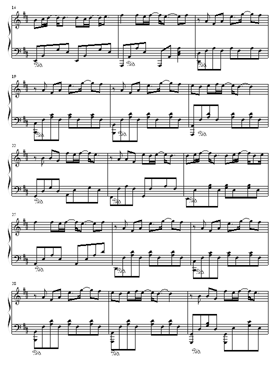 借口-周杰伦钢琴曲谱（图2）