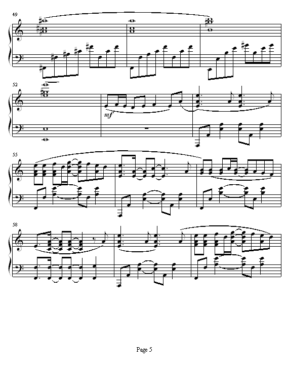 爆光-谢霆锋钢琴曲谱（图5）