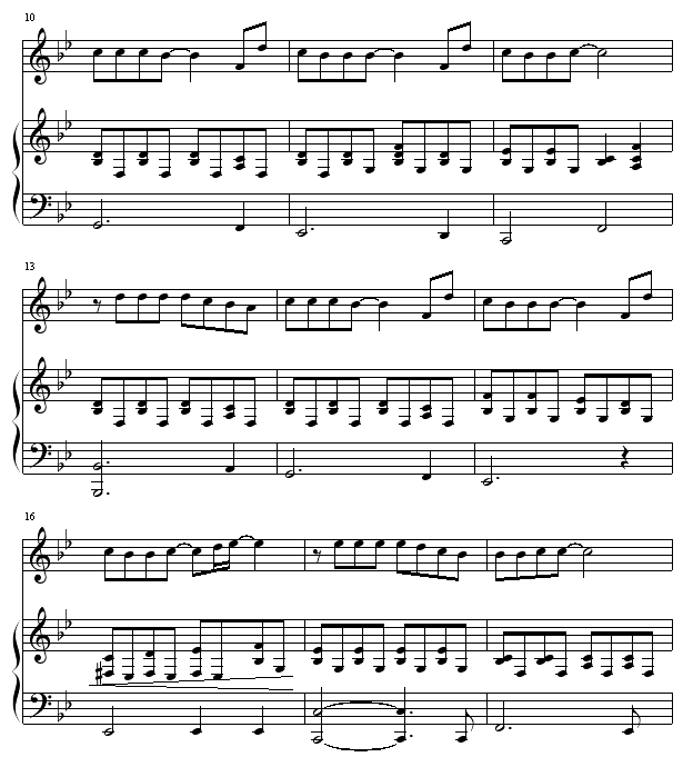 安静 弹唱版-周杰伦钢琴曲谱（图2）