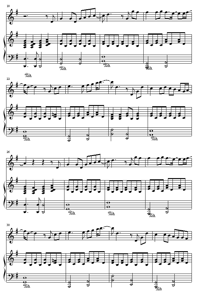 蜗牛-周杰伦钢琴曲谱（图2）