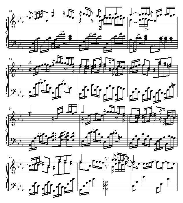 屋顶-周杰伦钢琴曲谱（图2）