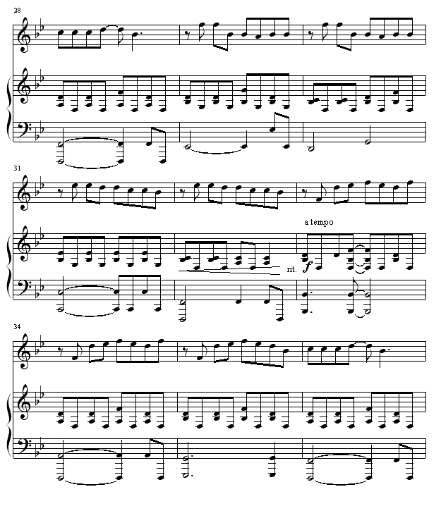 安静 弹唱版-周杰伦钢琴曲谱（图4）