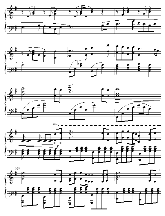 祝福-张学友钢琴曲谱（图3）