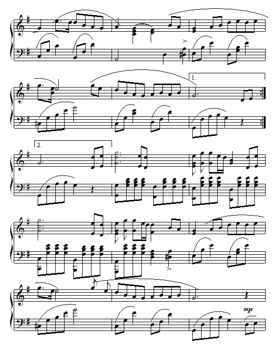 祝福-张学友钢琴曲谱（图2）