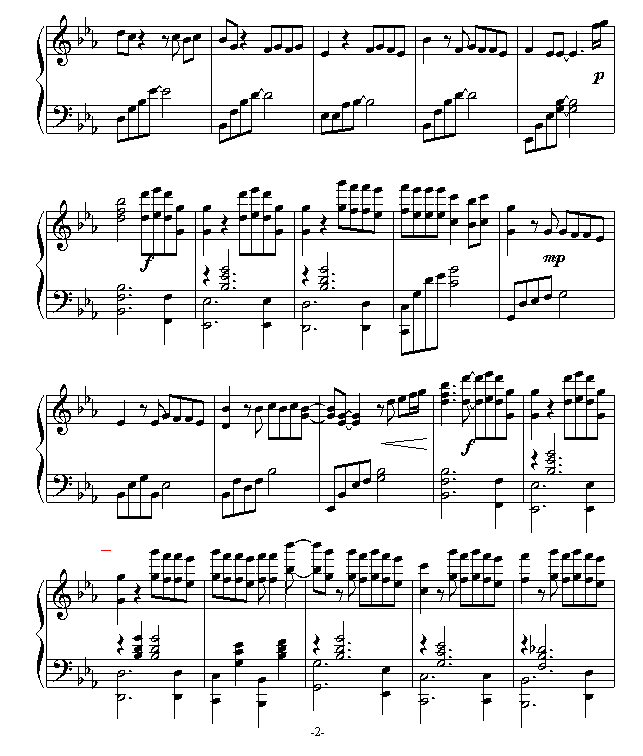 记事本钢琴曲谱（图2）