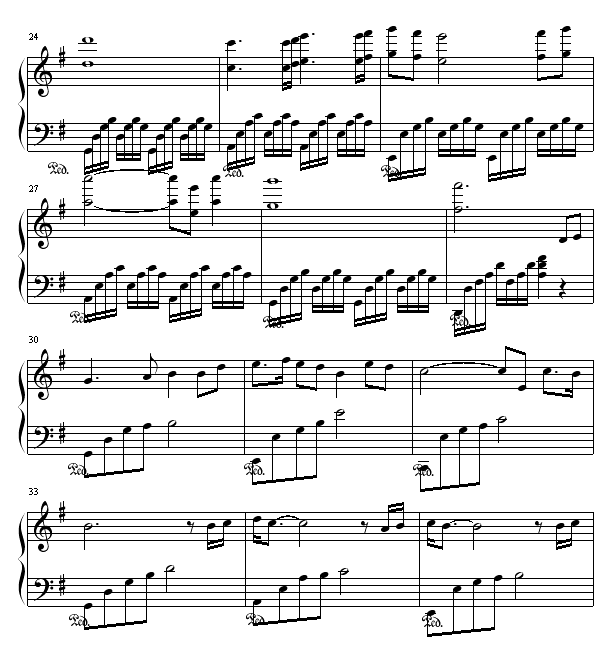 丝绸之路-喜多郎钢琴曲谱（图3）