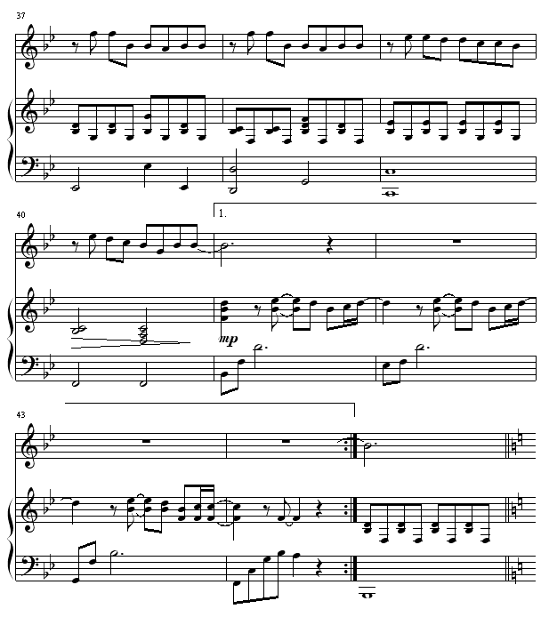 安静 弹唱版-周杰伦钢琴曲谱（图5）