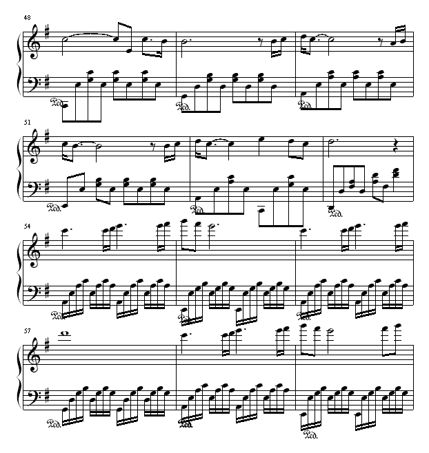 丝绸之路-喜多郎钢琴曲谱（图5）