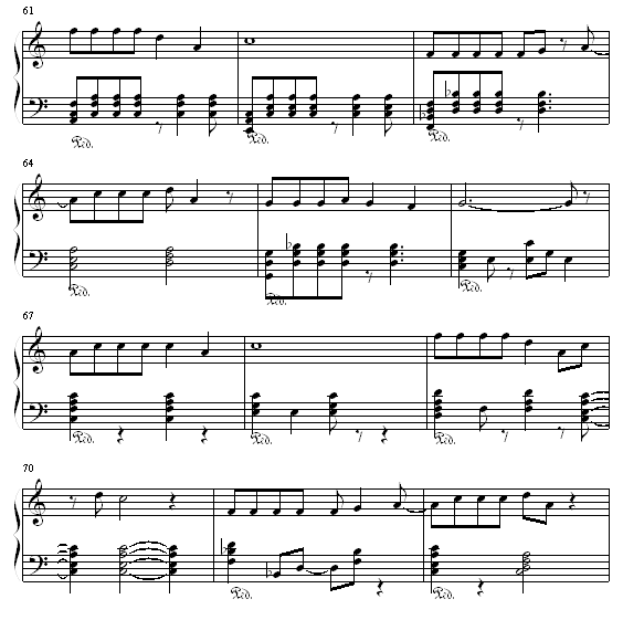 忘情水-刘德华钢琴曲谱（图6）