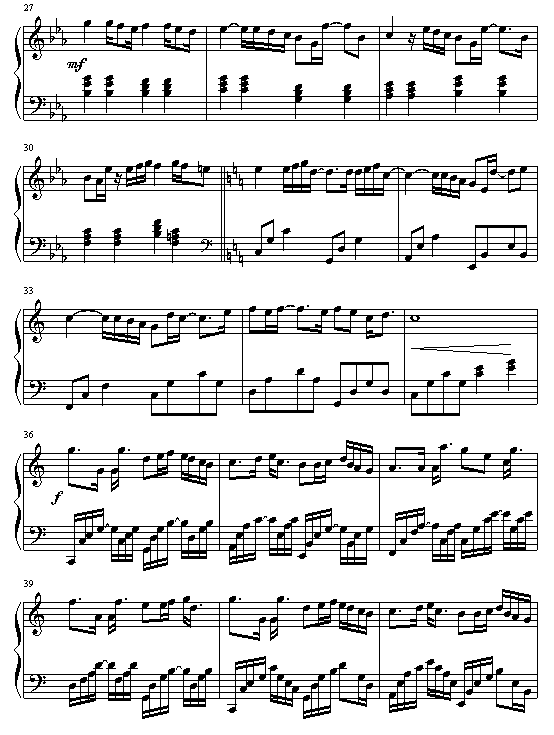 被风吹过的夏天-林俊杰钢琴曲谱（图3）