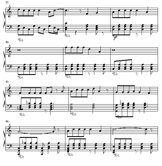 忘情水-刘德华钢琴曲谱（图4）
