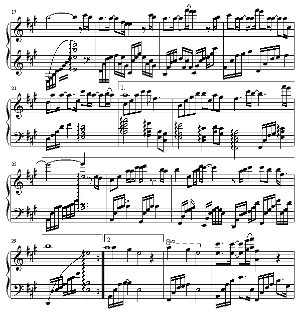 好想好想-古巨基钢琴曲谱（图2）