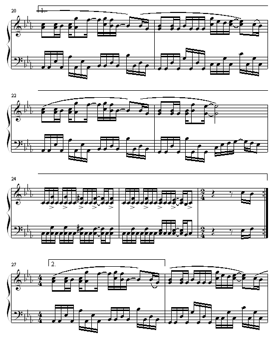 活着VIVA-谢霆锋钢琴曲谱（图3）