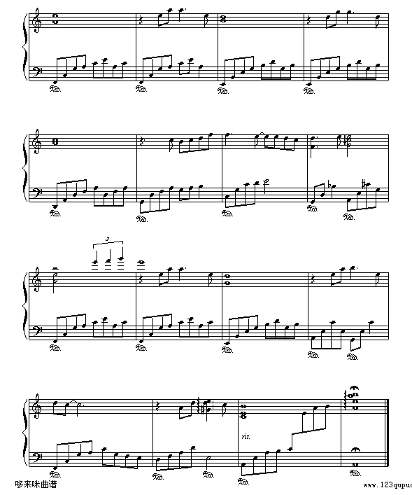 李香兰-张学友钢琴曲谱（图4）