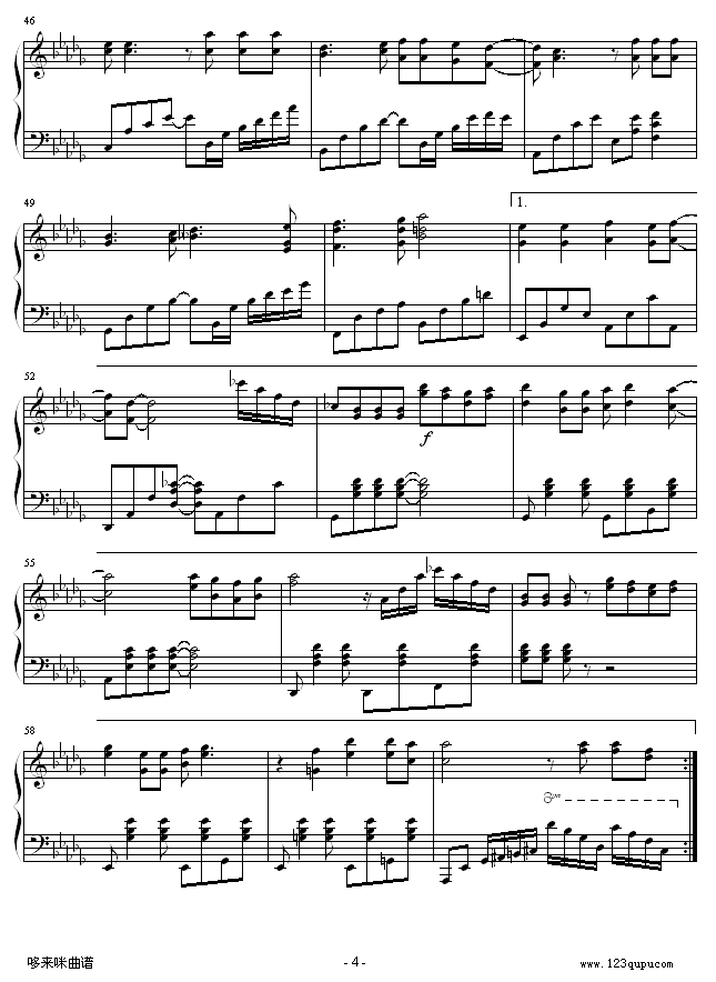 月光-52498190版-王心凌钢琴曲谱（图4）