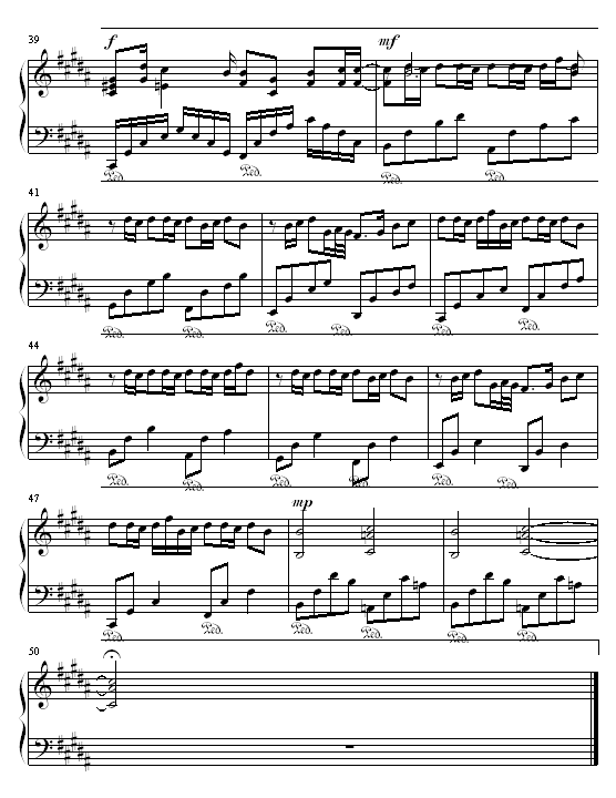 发如雪(修改版)-周杰伦钢琴曲谱（图5）