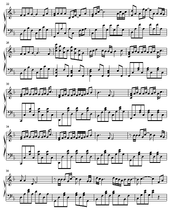 游乐场-谢霆锋钢琴曲谱（图2）