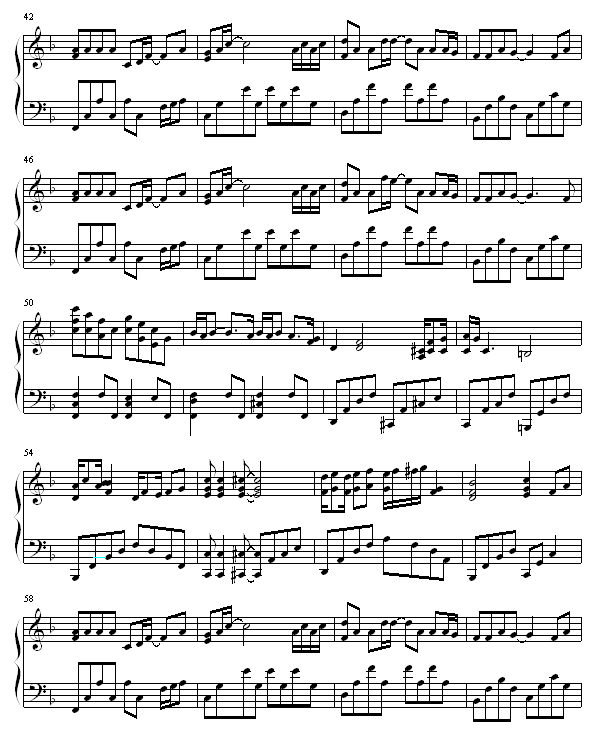游乐场-谢霆锋钢琴曲谱（图3）