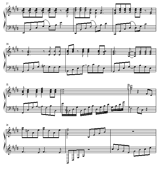 孤枕难眠-周华健钢琴曲谱（图3）