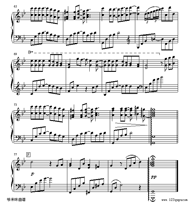 从开始到现在-张信哲钢琴曲谱（图5）