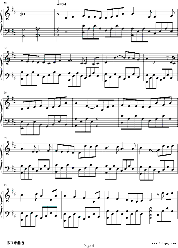 挪亞方舟-关心妍钢琴曲谱（图4）