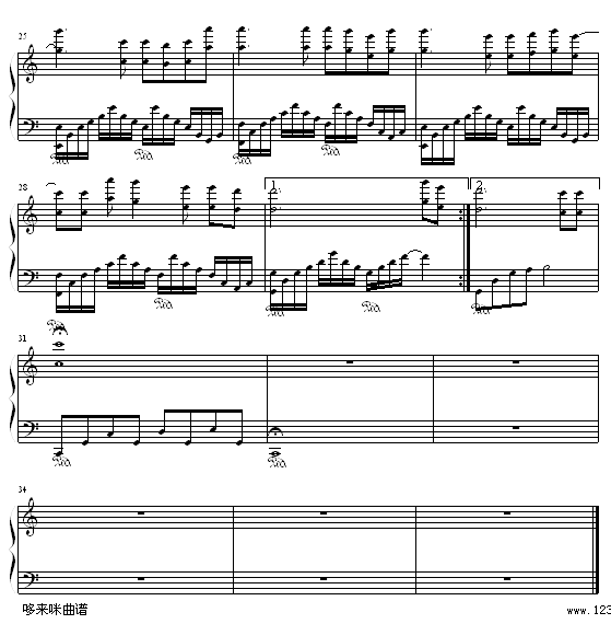 笔记-Ｗぜ佳ヰ琦-周笔畅钢琴曲谱（图3）