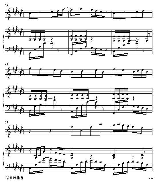 香水百合-张韶涵钢琴曲谱（图3）