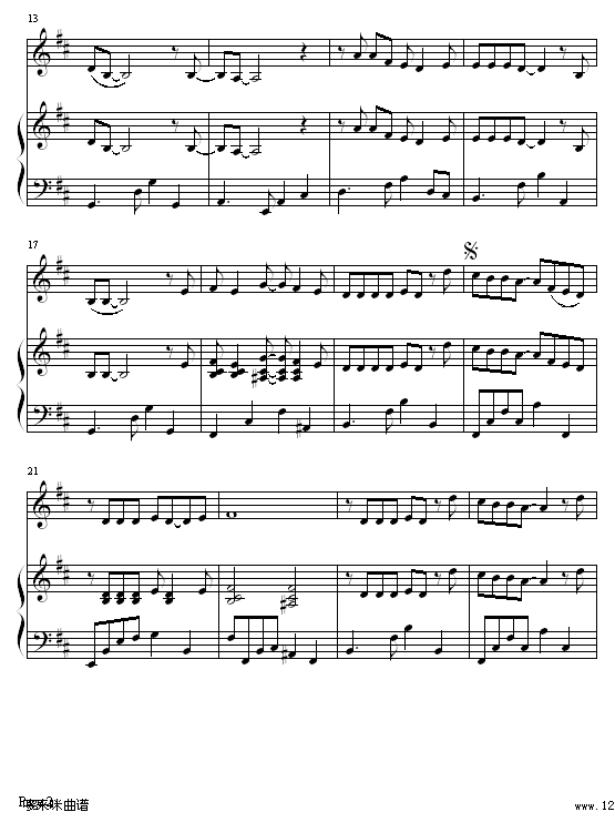 我愿意-钢琴版-王菲钢琴曲谱（图2）
